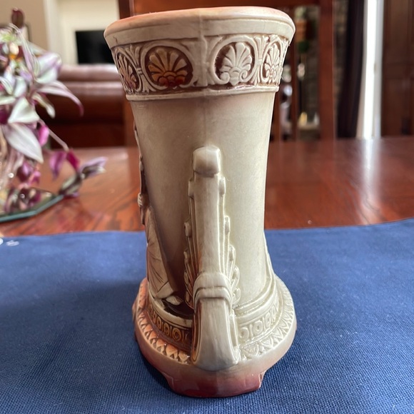 Vintage Antique Schafer and Vater Bisque Jasperware Porcelain Vase Roman Theme - Picture 5 of 14
